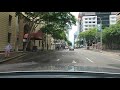Driving downtown Brisbane city QLD Australia