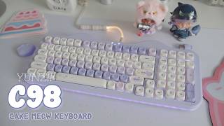 이렇게 귀여운 키보드가 있다니 윤지 C98 케이크 냥이 키보드 🐈🍬🎂 YUNZII C98 Cute Cake Cat Keyboard screenshot 4