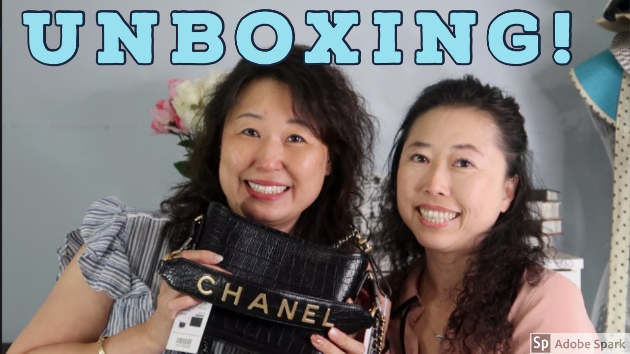 UNBOXING CHANEL Crocodile Embossed Black Gabrielle 
