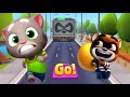 Talking Tom Gold Run Game - Talking Tom vs Raccoon Boss Fight in Cycle Tour | Funny Race Competition