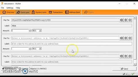 How To Send BCC Using The Bitconnect QT Wallet