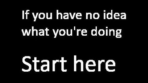 An absolute beginner