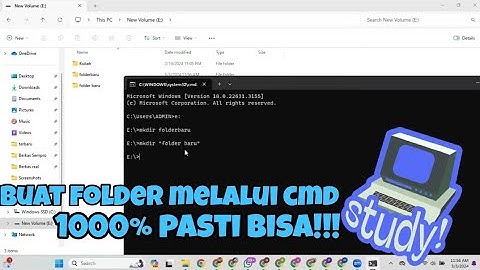 Cara membuat folder melalui cmd di windows