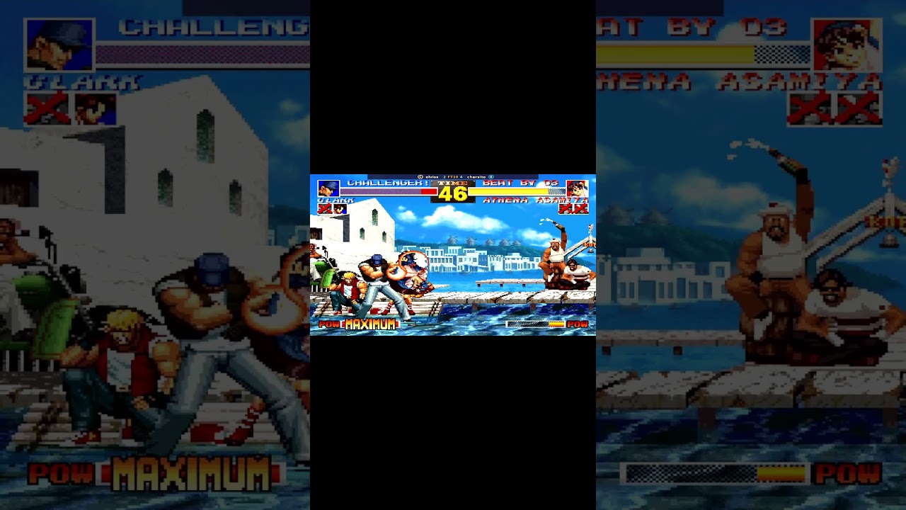 💥 KOF'95: Athena vs Clark ⚡ Brilliant Super Move by Athena! 💥 Clark Crumbles Under Pressure!