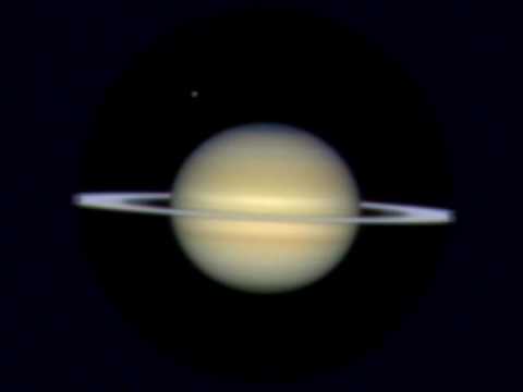 Saturn and Titan through a telescope @jonkristoffersen