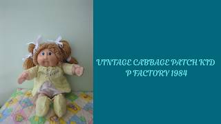 Adult Doll Collector Vintage Cabbage Patch Kid P Factory 1984👧
