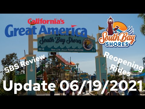 Video: Taman Air South Bay Shores di Great America di California