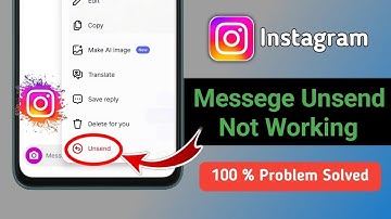 Instagram message unsend option not showing problem | instagram chat unsend and delete not showing