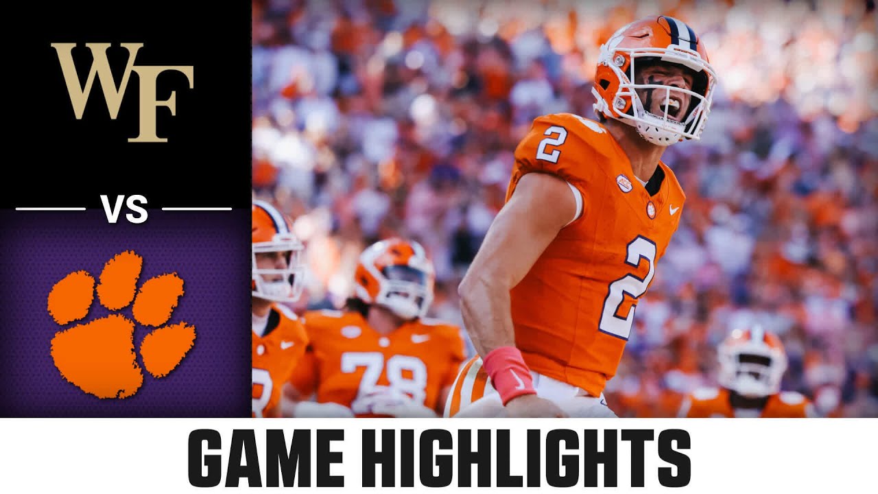 Wake Forest vs. Clemson Game Highlights 2025 ACC Football Win Big