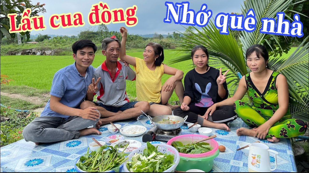 Thuận Gòm Nấu Món Lẩu Cua Đồng Rau Vườn Nhìn Là Nhớ Quê Nhà-Dân Dã Miền Quê |Thuận Gòm TV