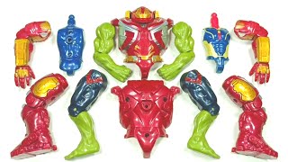 merakit mainan siren head vs action figure vs hulk buster vs hulk smash ~ avengrs