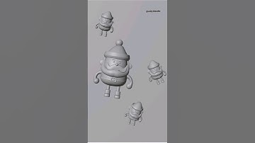 Santa Claus Render In Blender 🤯 #blender #shorts