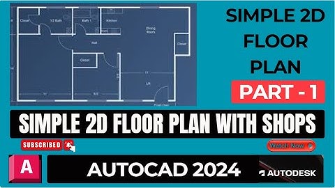 Making a Simple floor plan with shops in AutoCAD 2024 | Part 1