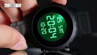 new skmei digital watch large face 50m waterproof military man watch 1631