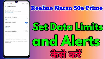 how to set data limit in realme narzo 50a prime | realme narzo 50a prime data limit kaise set kare