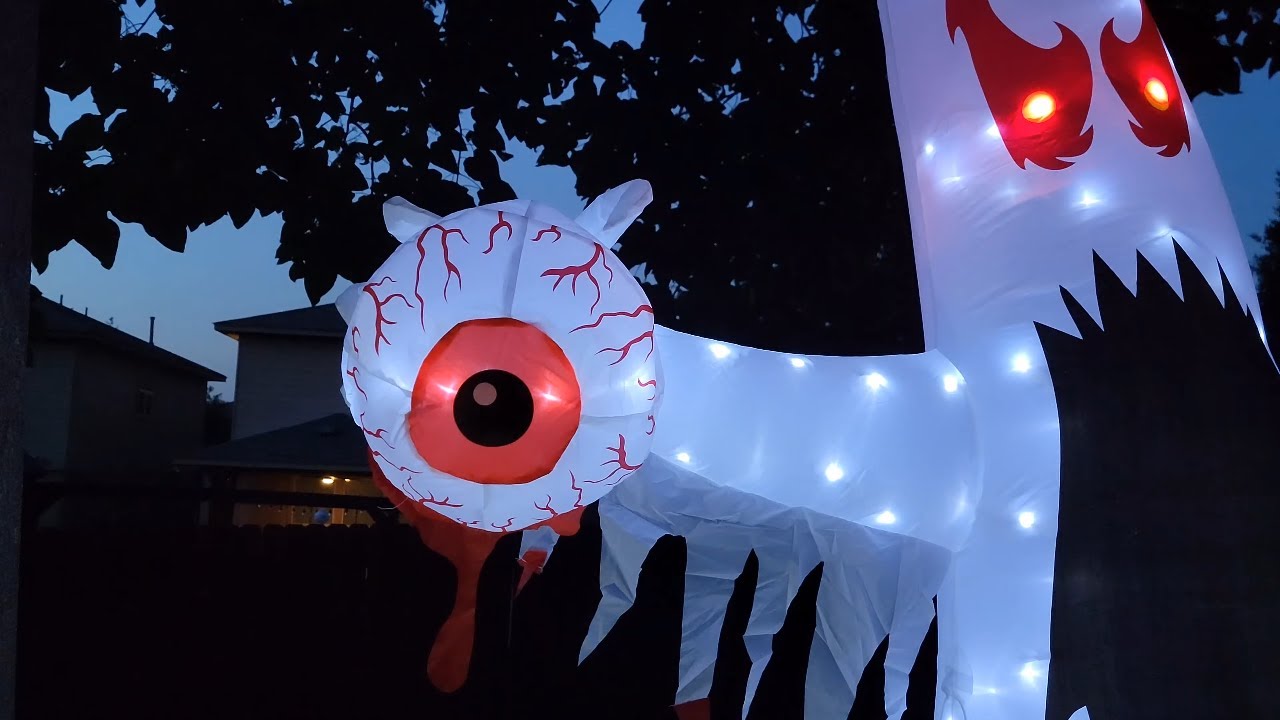 NEW FOR 2021 - 10FT Halloween Inflatable Ghost with Red Eyes!
