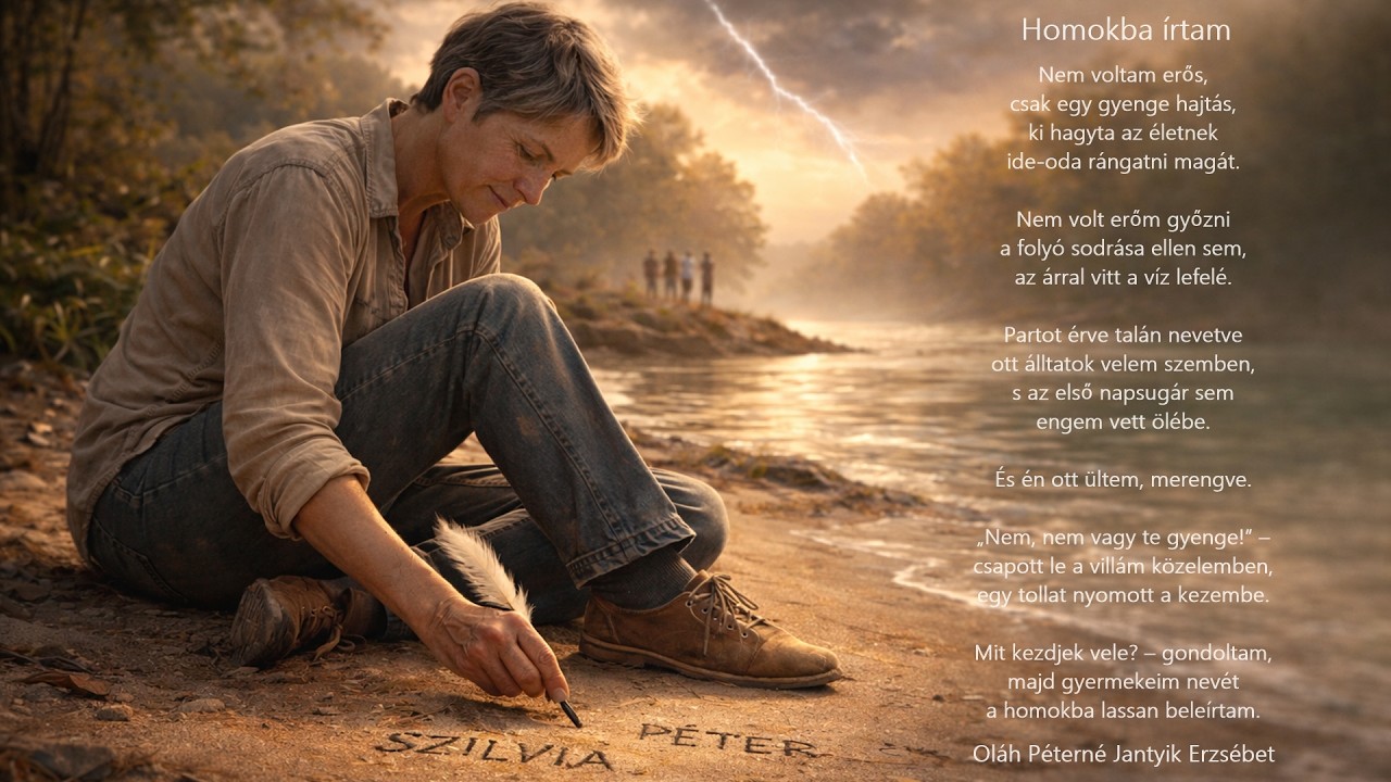 Homokba írtam