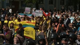 Hundreds attend tightly-policed gay pride march in central Kiev