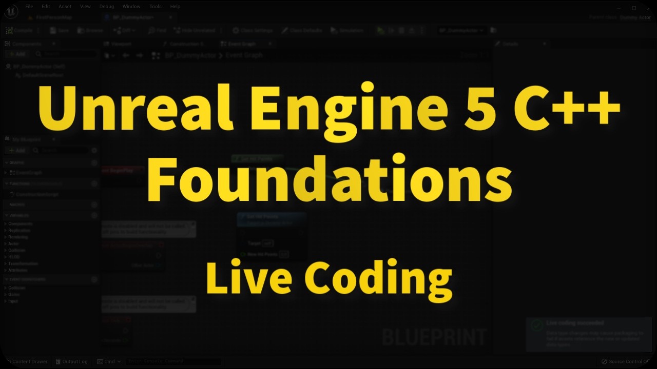 Unreal Engine 5 Live Coding | UE5 C++ Foundations 08 - YouTube