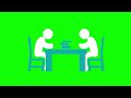 Business discussion icon green screen | animated icon green screen