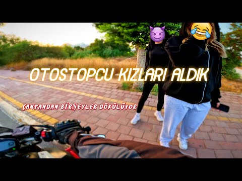 OTOSTOPÇU KIZLARI ALDIK R7 (#motovlog 32)