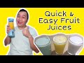 UNBOXING PORTABLE JUICE BLENDER  I 3 SIMPLE FRUIT JUICE RECIPES