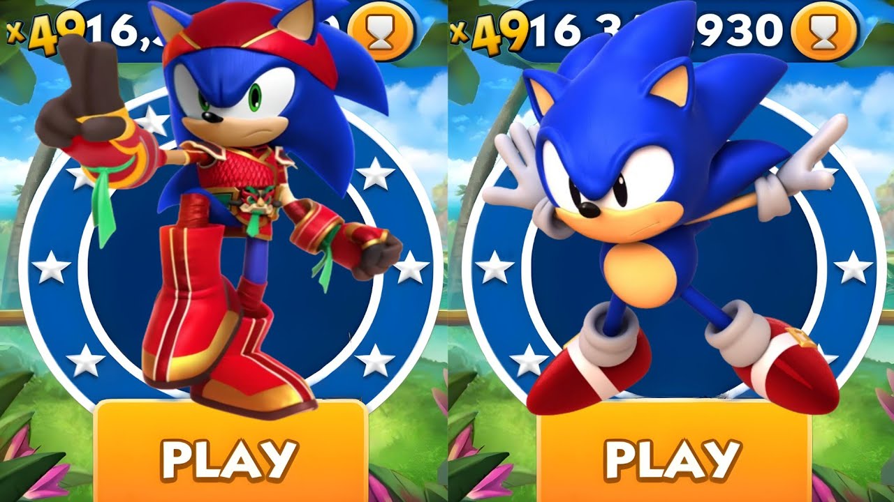 Sonic Dash - Dragonfire Sonic VS Classic Sonic _ Movie Sonic vs All ...