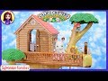 Sylvanian Families Calico Critters Tree House Gift Set House Tour with Log Cabin Kids Toys
