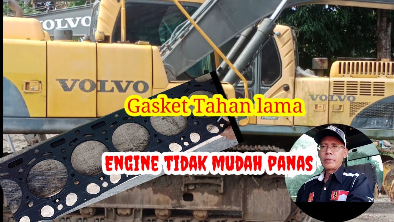 Cara ganti gasket cyl.head Excavator volvo agar tahan lama dan Engine