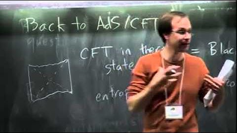 Mark Van Raamsdonk - Entanglement Entropy 1