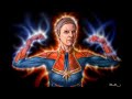 Hybrid drawing : my baby sister and Captain Marvel ! Time-lapse color pencil