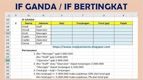 RUMUS IF GANDA ATAU IF BERTINGKAT SEDERHANA