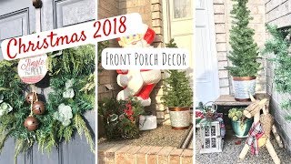 CHRISTMAS 2018 FRONT PORCH DECOR - OUTDOOR CHRISTMAS PORCH DIY DECOR CHALLENGE -