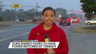 Moore County power could be restored by tonight, according to Duke Energy
