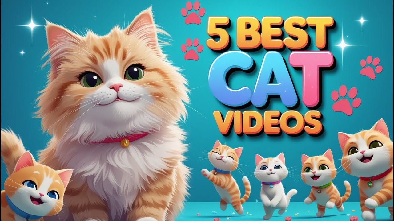 Cat Fun Time | 5 Best Cat Videos for Kids | #KittyCat #nurseryrhymes # ...