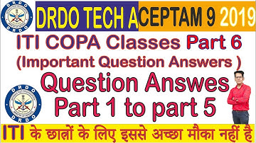 DRDO ITI COPA Trade Classes | Part 6 | COPA Question Answers | TECH A | The Brighter Institute
