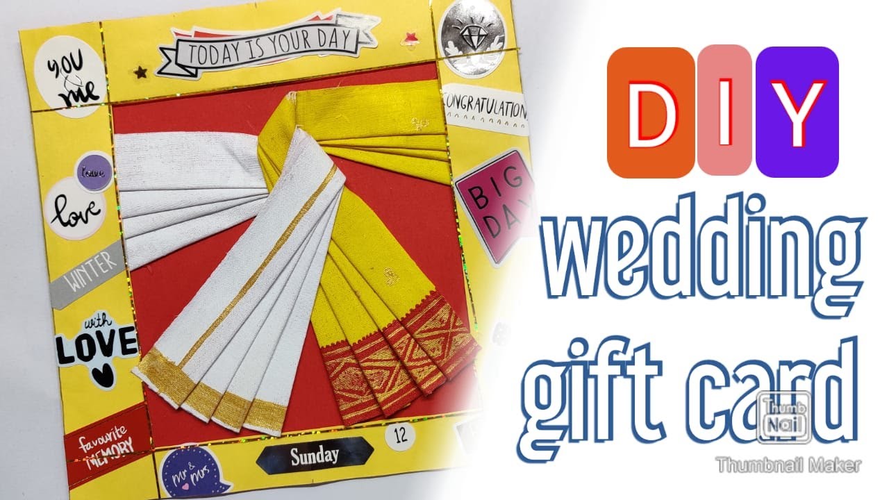 DIY wedding gift card ll magical craft for crafties YouTube