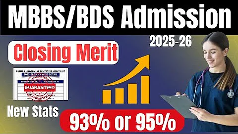 MBBS/BDS Closing Merit 2025-26 |Relative Marking |szabmu merit list |final prediction