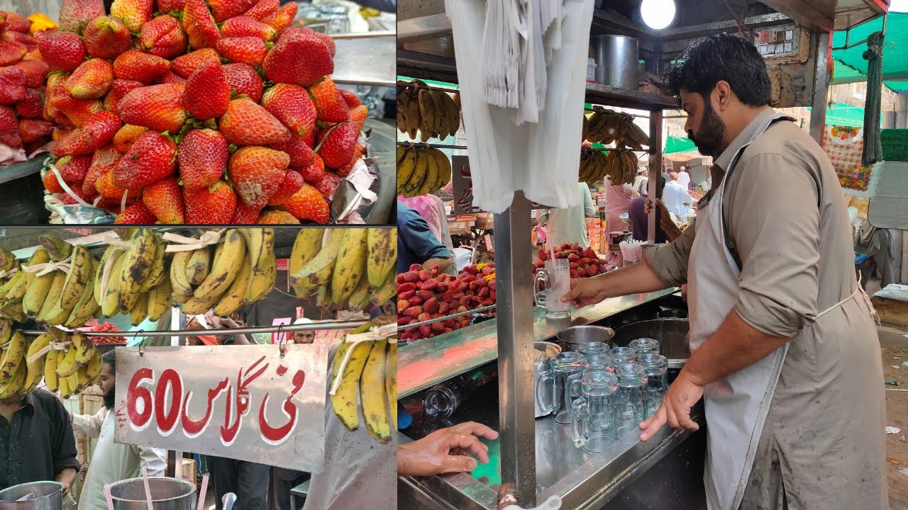 How to make Strawberry Banana Milshake | Summer refreshing milkshake 