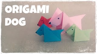 Origami - Cách gấp con chó bằng giấy