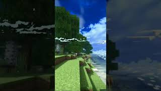 Minecraft Nature with MXS Shaders #youtubeshorts #minecraftshorts