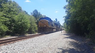 The Lead Man EMD # 4572 Leading a Load of Grain South of Pembroke Heading to a plant By The SE 283.4