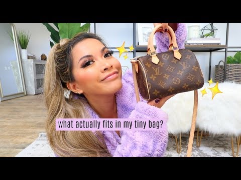 WHAT&#39;S IN MY TINY BAG? Louis Vuitton Speedy Nano 2019 - YouTube