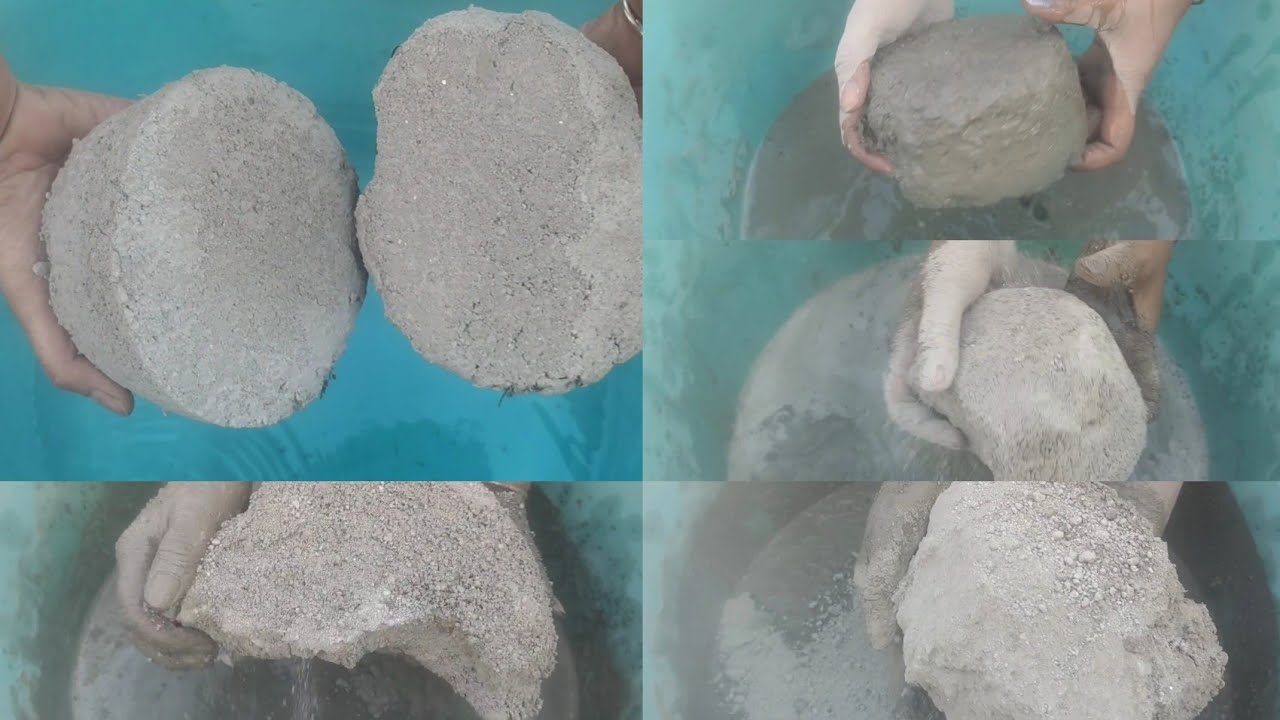 Super soft Extra Gritty pure cement water 💦 crumbling with lots of dipping