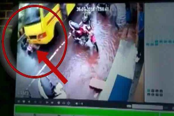 CCTV footage shows Gwalior bus ram into scooter; elderly couple critically injured