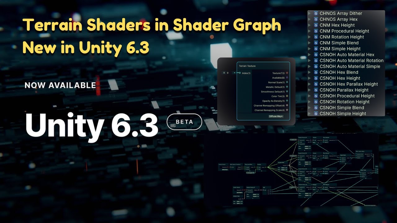 Unity 6.3 – Terrain Shaders with Shader Graph | New Feature Explained