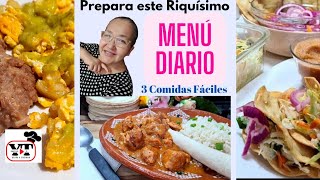 MENÚ COMPLETO PARA TODO EL DÍA| 3 RECETAS: DESAYUNO, COMIDA Y CENA| RECETAS FÁCILES