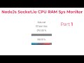 Nodejs, Socket.io, Ejs, CPU RAM System Monitor. Part 1.