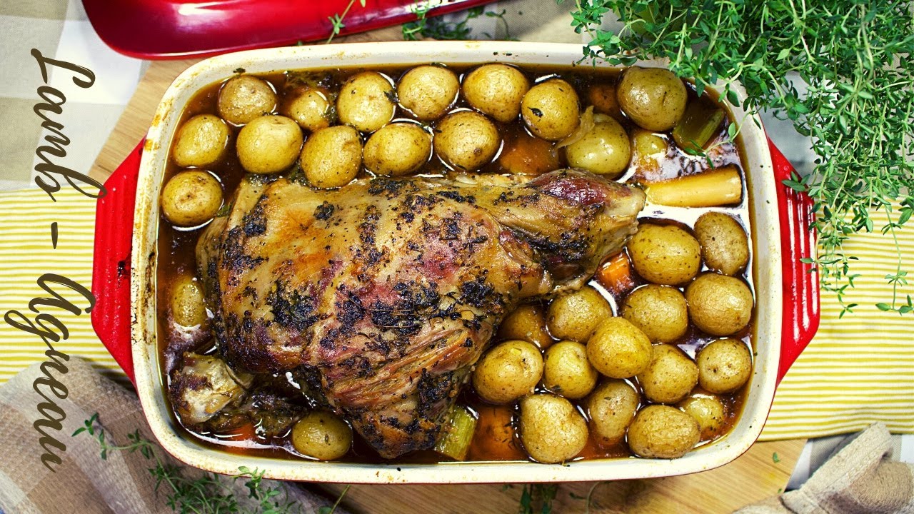 Roasted leg of lamb Gigot d'agneau rôti au four YouTube
