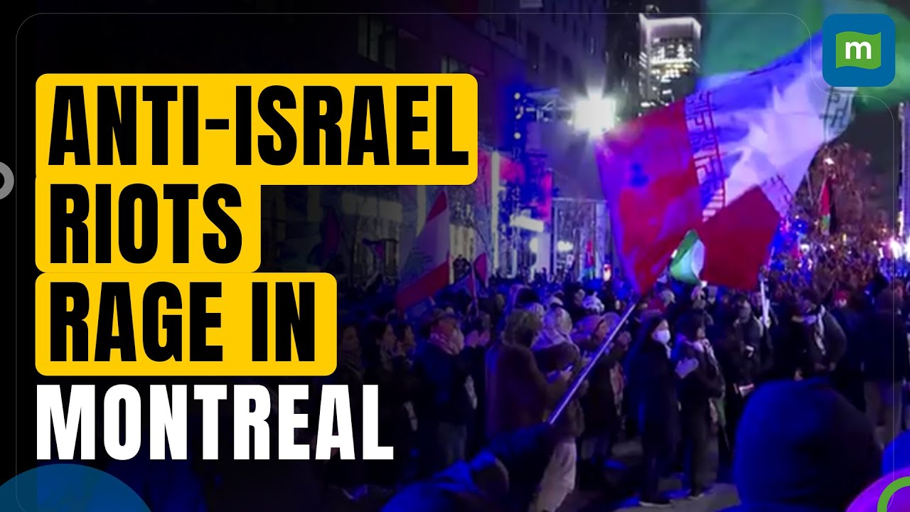 Huge Protests in Montreal Amid Nato Meet, Cars Burnt, Netanyahu Effigy Set Ablaze